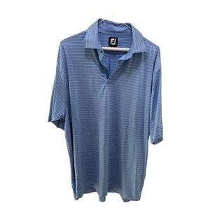 FootJoy (Titleist) Men’s Golf Shirt L - Light Blue, White Stripes